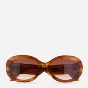 Image of Vivienne Westwood Womens Round Acetate Sunglasses - Tortoise