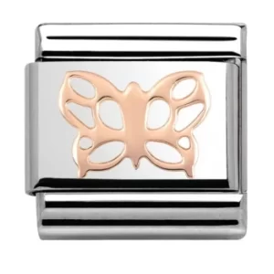 Image of Nomination CLASSIC Rose Gold Plates Butterfly Charm 430104/09