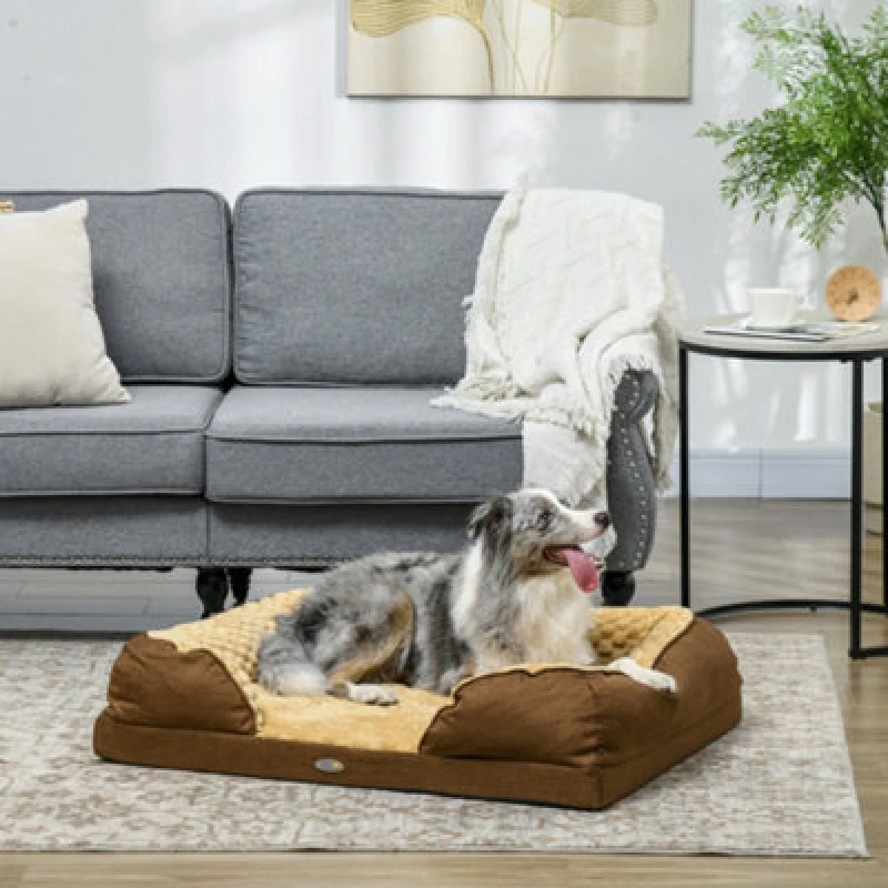 Image of PawHut Dog Bed Calming Pet Bed Dog Mattress for Medium Dogs Brown - Pawhut 5056725568849