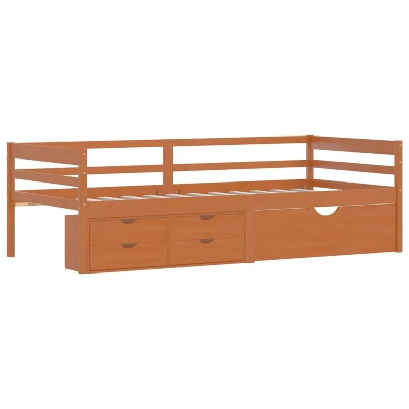 Image of VIDAXL Bed Frame with Storage without Mattress Honey Brown 90x200cm Vidaxl 8720286579091