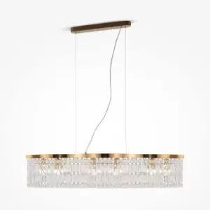 Image of Maytoni Dune Modern 6 Light Bar Pendant Ceiling Light Gold E14