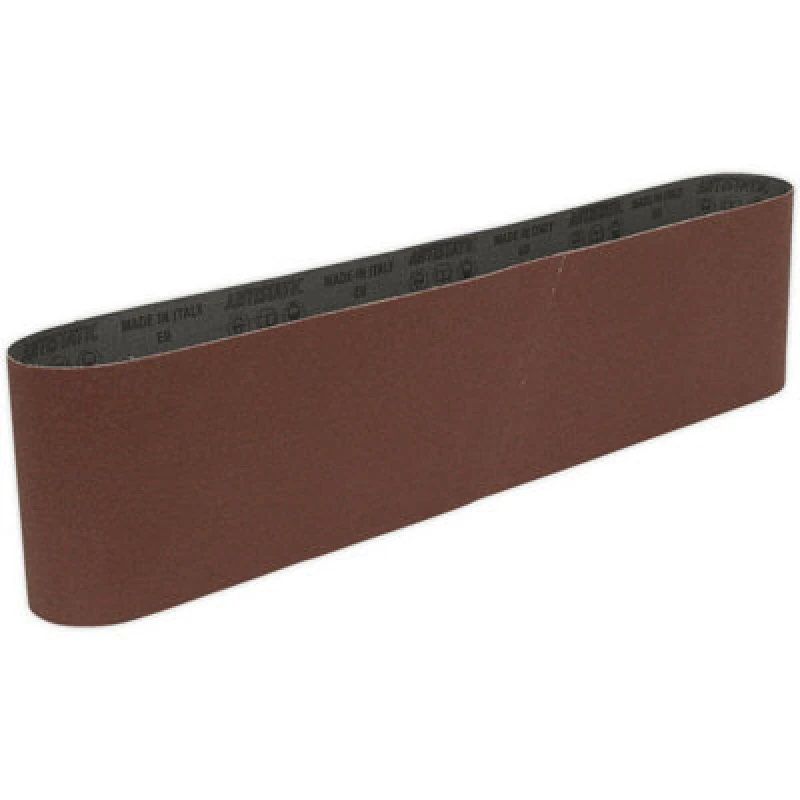 Image of Loops PREMIUM 100mm x 915mm Sanding Belt - 80 Grit Aluminium Oxide Cloth Backed Loop Multi