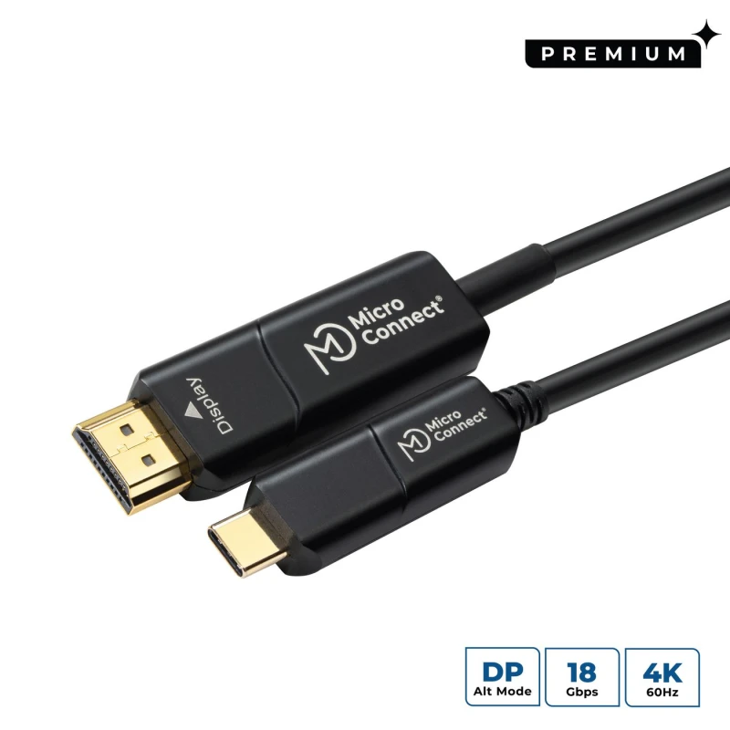 Image of Microconnect USB3.1CHDMI15OP video cable adapter 15 m USB Type-C HDMI