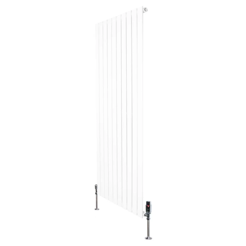 Image of Monstershop Flat Single Column Radiator - 1600mm x 700mm & Valves - White White Unisex