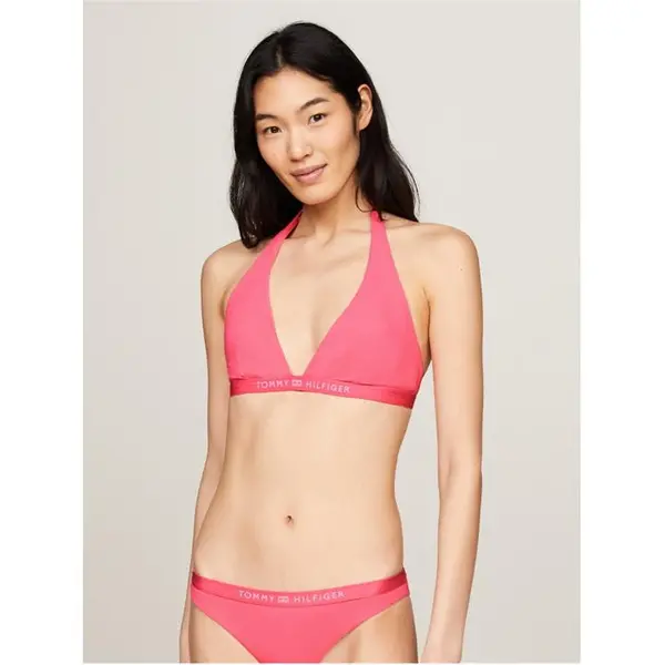 Image of Tommy Hilfiger THB Tri Fixed Lgo Ld43 Triangle Bikinis 10 (S) Pink 35513206350