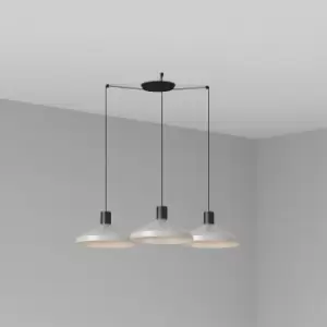 Image of Kombo Grey Cluster Drop Dome Pendant Lamp Ø400 3L