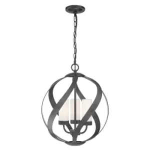 Image of Quoizel Blacksmith Spherical Pendant Ceiling Light Old Black, IP44