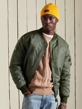 Image of Superdry Bomber Jacket - Sage Green, Sage Green, Size L, Men