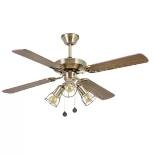 Image of Faro YAKARTA LED Old Gold Ceiling Fan