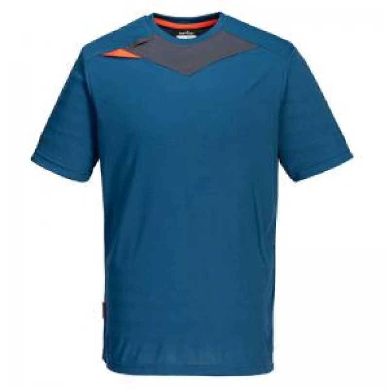 Image of Portwest DX4 Short Sleeve T Shirt DX411MBRXL Colour: Metro Blue