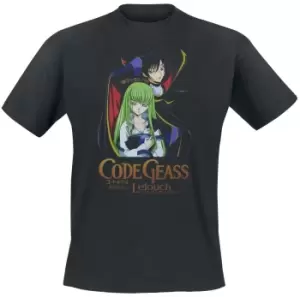 Image of Code Geass CC and Lelouch T-Shirt black