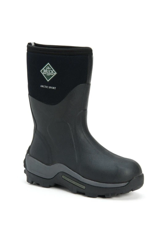 Image of Muck Boots Muck Boots Men 'Arctic Sport Short' Wellingtons in Black Size: 6 Black 6 Male 0664911800465