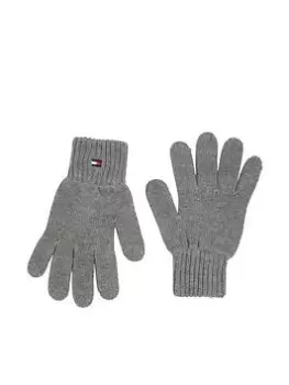 Image of Tommy Hilfiger Kids Small Flag Gloves - Light Grey Heather