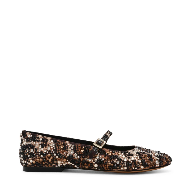 Image of Steve Madden Brissa-R Leopard Ballet Pumps - Brown Brown 4
