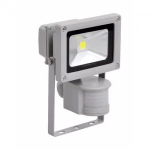 Image of Lighthouse IP65 Ultra Efficient LED Grey Aluminium PIR Floodlight - 10 Watt