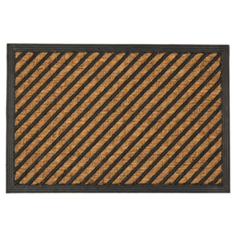 Image of Nicola Spring Heavy Duty Door Mat - Diagonal - Durable Polypropylene Non-Slip Pvc Indoor Outdoor Entrance Mat Stylish Doormat