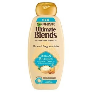 Image of Garnier Ultimate Blends Argan Oil and Almond Shampoo 360ml