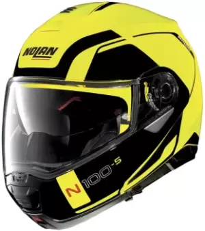 Image of Nolan N100-5 Consistency N-Com Helmet, black-yellow, Size S, black-yellow, Size S