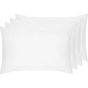 Image of Percale Housewife Pillowcase (Pack of 4) (51cm x 76cm) (White) - White - Belledorm