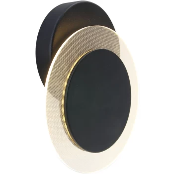 Image of Sienna Lighting - Sienna Lido Integrated LED Wall Light Black Matt, Transparent Edited