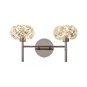 Image of Luminosa , 2 Light G9 Switched Wall Lamp With Polished Chrome And Crystal Shade