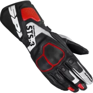 Image of Spidi STS-3 Ladies Motorcycle Gloves, black-red, Size S for Women, black-red, Size S for Women