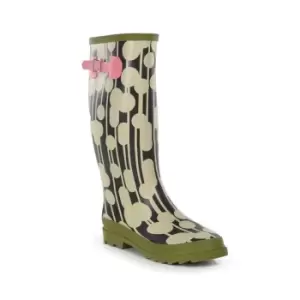 Image of Regatta Orla Kiely Fleece Lined Hi Wellington - RelctTre/Grn