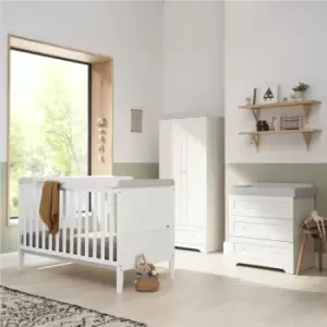 Image of Tutti Bambini Rio White and Grey 3 Piece Nursery Furniture Set