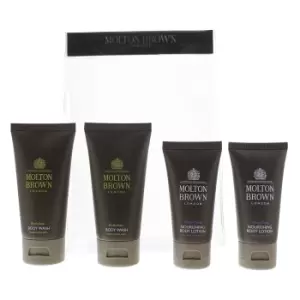 Image of Molton Brown 4 Piece Gift Set: 2 X Bushukan Body Wash 50ml - 2 X Ylang Ylang Body Lotion 30ml