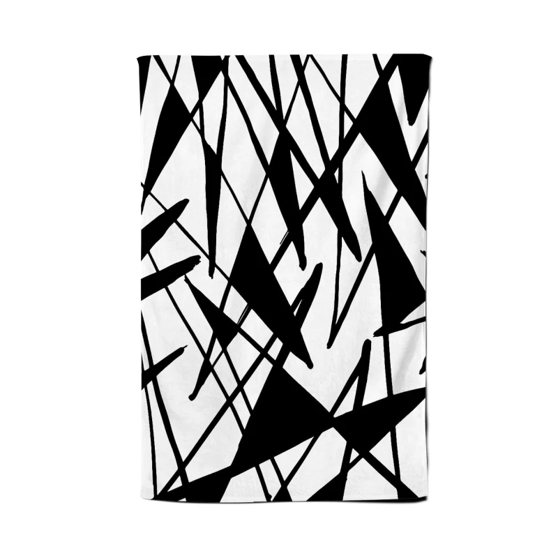 Image of Warren Reed - Designer Brush Abstract Pattern Tea Towel in Grey Grey Unisex