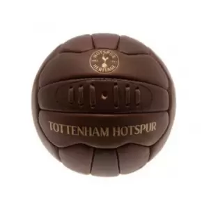 Image of Tottenham Hotspur FC Retro Heritage Mini Leather Ball (One Size) (Brown)