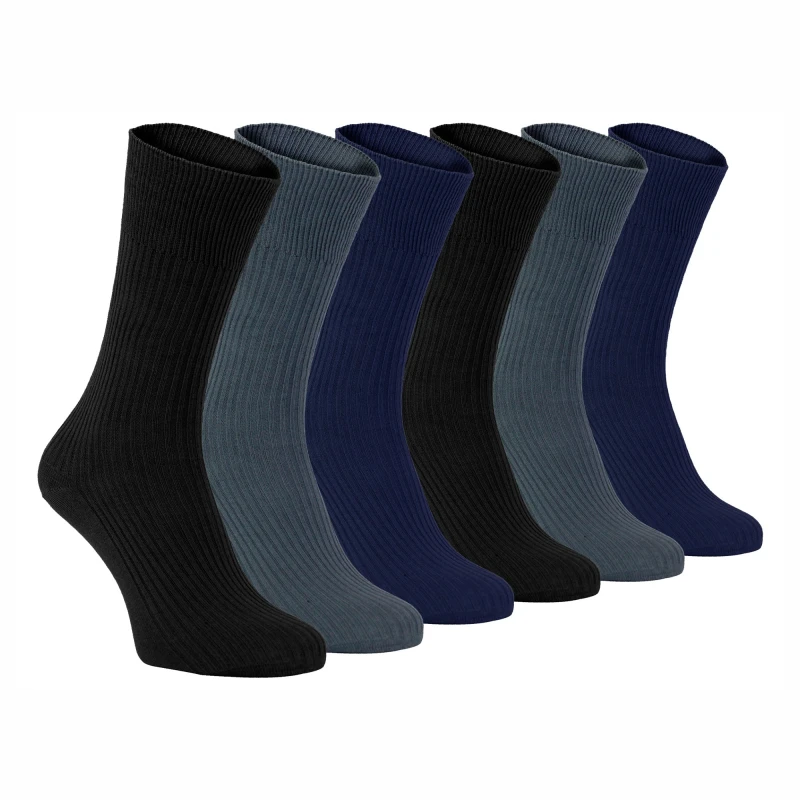 Image of Sock Snob Sock Snob Men Thin Soft 100% Cotton Non Elastic Socks in Blue Size: 6-11 Blue 6-11 Male 5060597071352