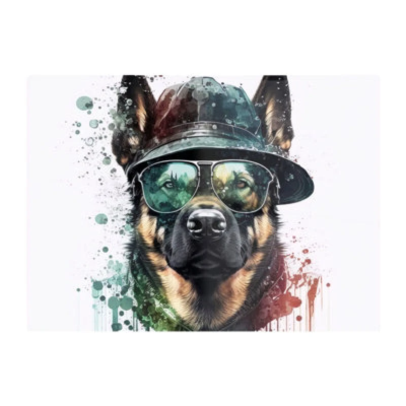 Image of Warren Reed Designer German Shepherd Splashart Chopping Board