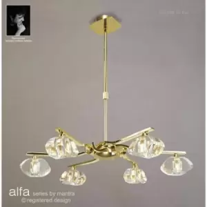 Image of Alfa telescopic suspension 6 bulbs G9, polished brass