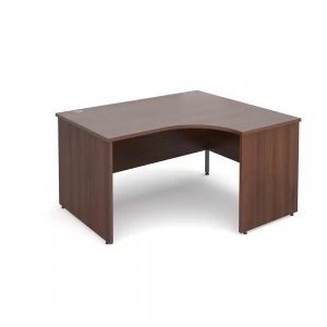 Image of Maestro 25 PL Right Hand Ergonomic Desk 1400mm - Walnut Panel Leg desi