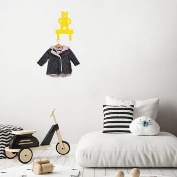 Image of Hanger - Yellow Yellow Metal Wall Hook