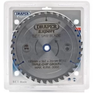 Image of Draper Expert TCT Saw Blade 185X20mmx36T