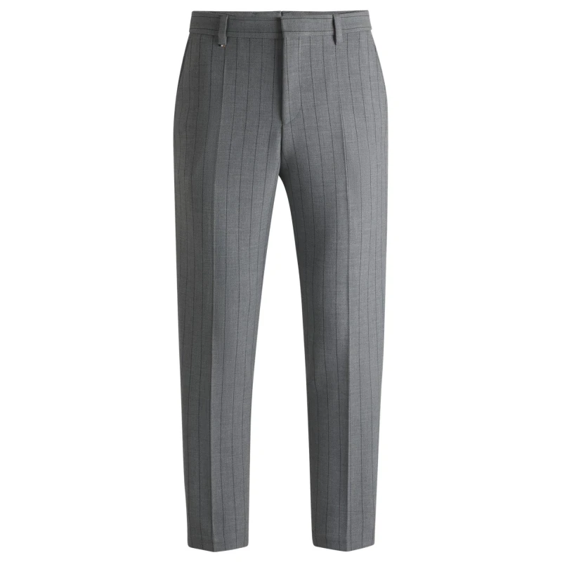 Image of Boss Mens C-Perin-251 Slim Fit Trousers Medium Grey 030 male 36 (46)