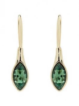 Image of Jon Richard Gold Plate Swarovski Polished Erinite Green Fish