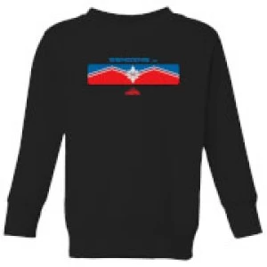 Image of Captain Marvel Sending Kids Sweatshirt - Black - 9-10 Years
