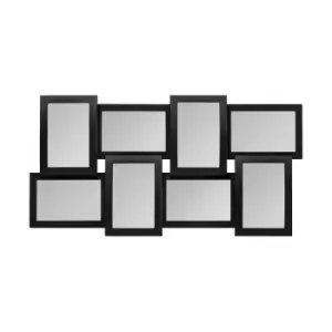 Image of Premier Housewares Multi Photo Frame 8 Photo - Black Plastic Frame 4 x 6"