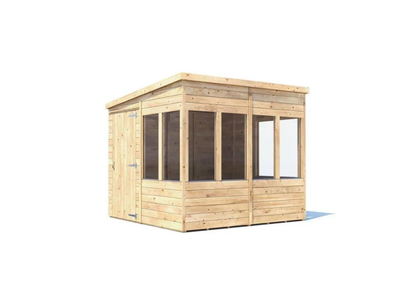 Image of Dunster House Potting Shed Pent Roof W8' X D8' (W2.4 X D2.4M) Superfelt, Overlord Modular