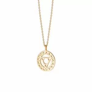 Image of Daisy London Jewellery 18ct Gold Plated Sterling Silver Throat Chakra Necklace 18Ct Gold Plate