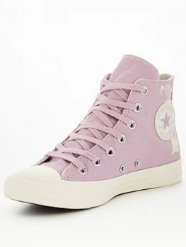 Image of Converse Chuck Taylor All Star Floral Fusion Hi-Tops - Pink, Size 7, Women