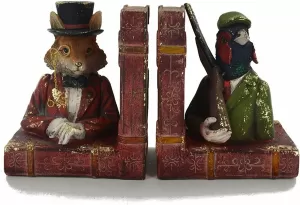 Image of Dapper Animals Hunt Shelf Tidy Pair Bookends H15cm