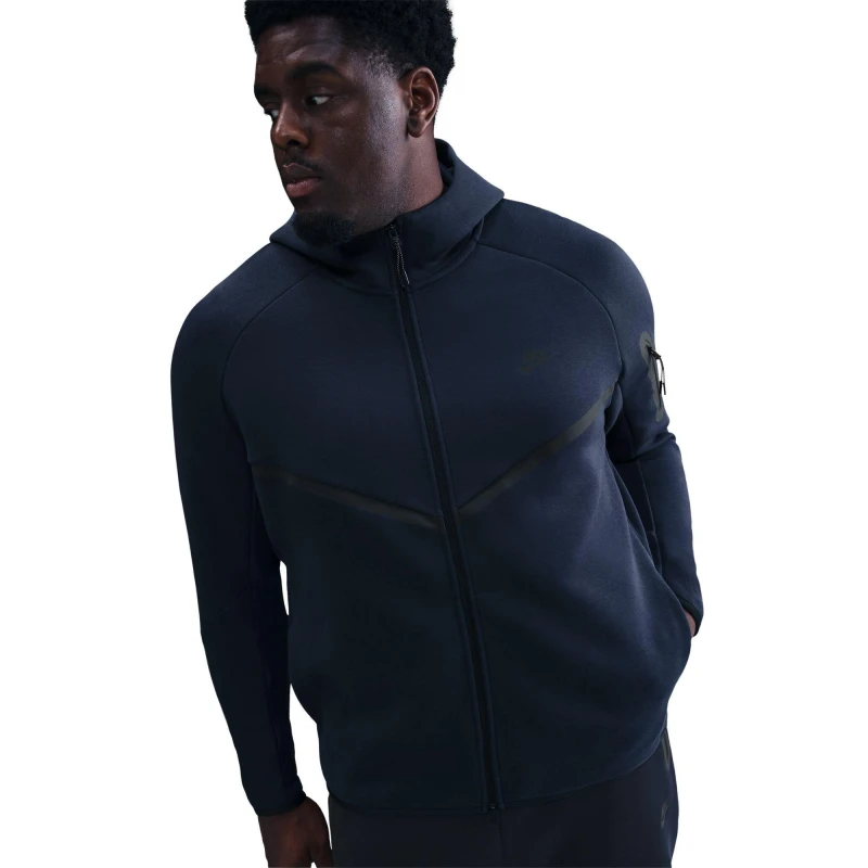 Image of Nike Tech Fleece Hoodie Mens Obsidian/Black male 2XL