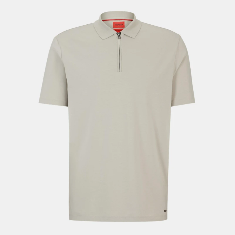 Image of Hugo Mens Short Sleeve Polo Shirt Pastel Grey male S