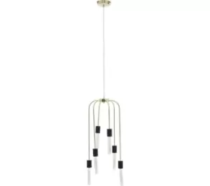 Image of INTERIORS by Premier Lagona 6 Pendant Ceiling Light - Gold