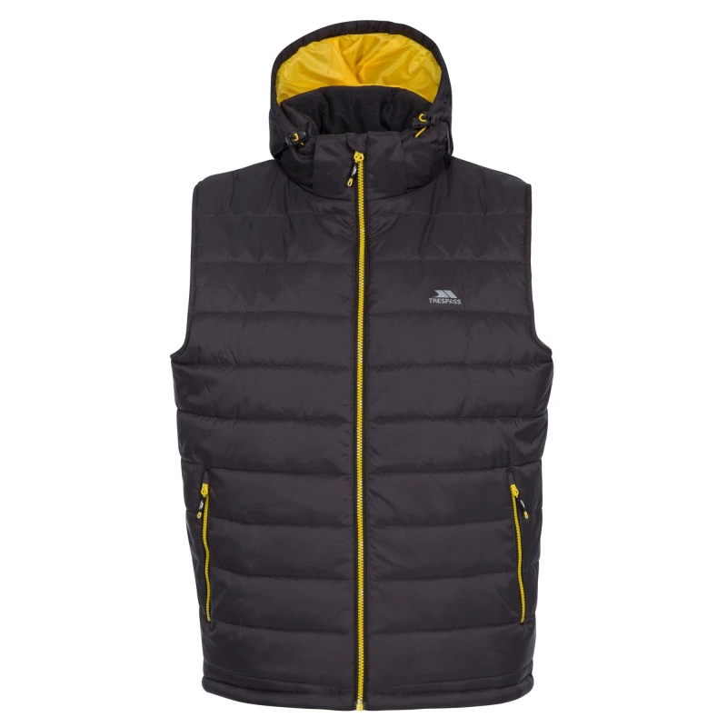 Image of Trespass Trespass Men Franklyn Padded Gilet in Dark Grey Size: X-Small Dark Grey XS Male 5059269610029