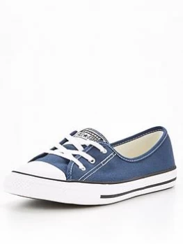 Image of Converse Chuck Taylor All Star Ballet Lace Pump - Navy, Size 4, Women